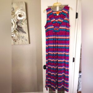 Colorful Sleeveless Maxi Dress